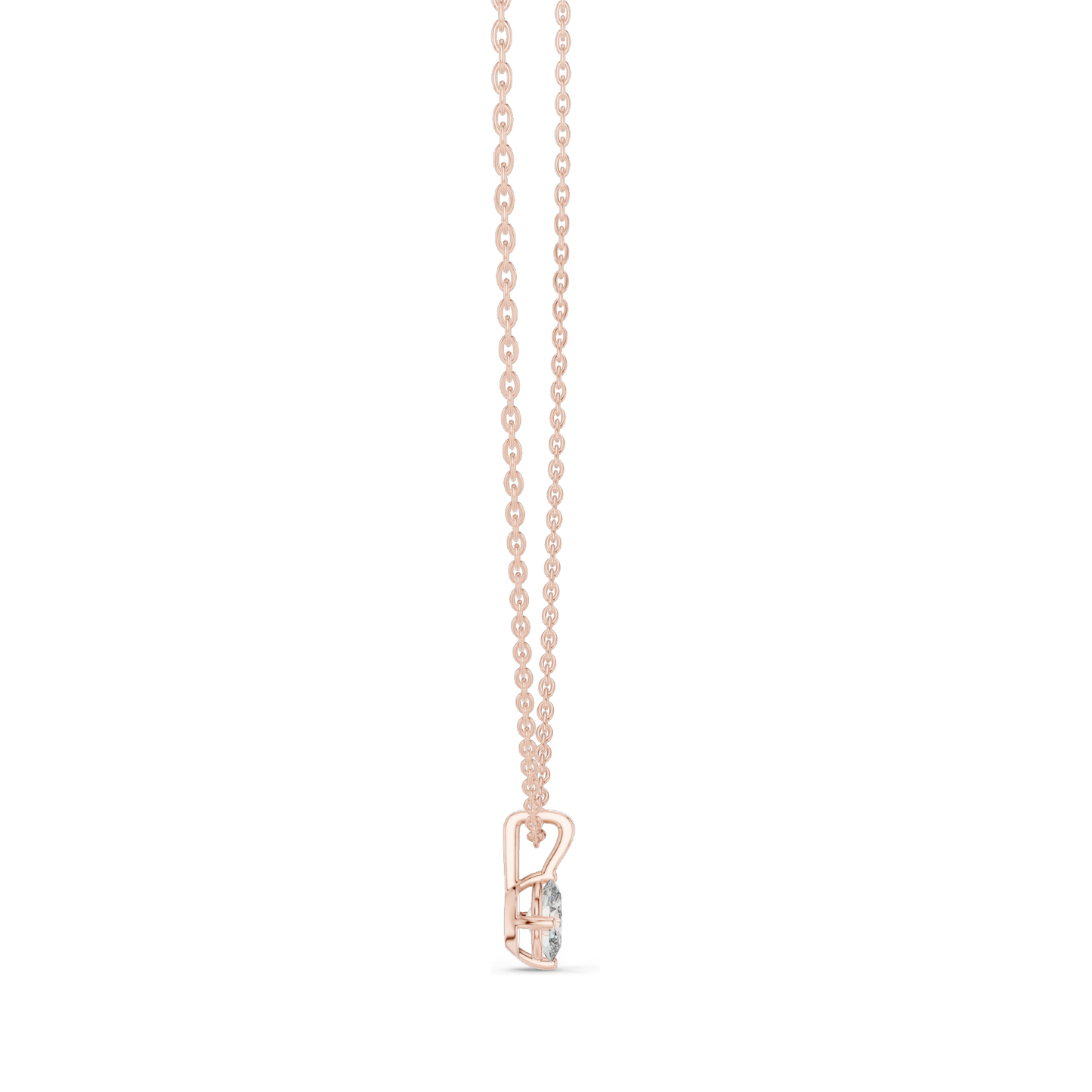 0.5 CT Lab-Created VVS-VS EF Marquise Cut Diamond Pendant Necklace | 18KT & 14KT Gold | Rose, Yellow, White Gold | Sustainable Fine Jewelry