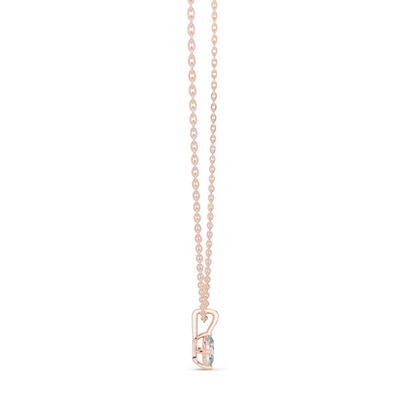 0.5 CT Lab-Created VVS-VS EF Marquise Cut Diamond Pendant Necklace | 18KT & 14KT Gold | Rose, Yellow, White Gold | Sustainable Fine Jewelry