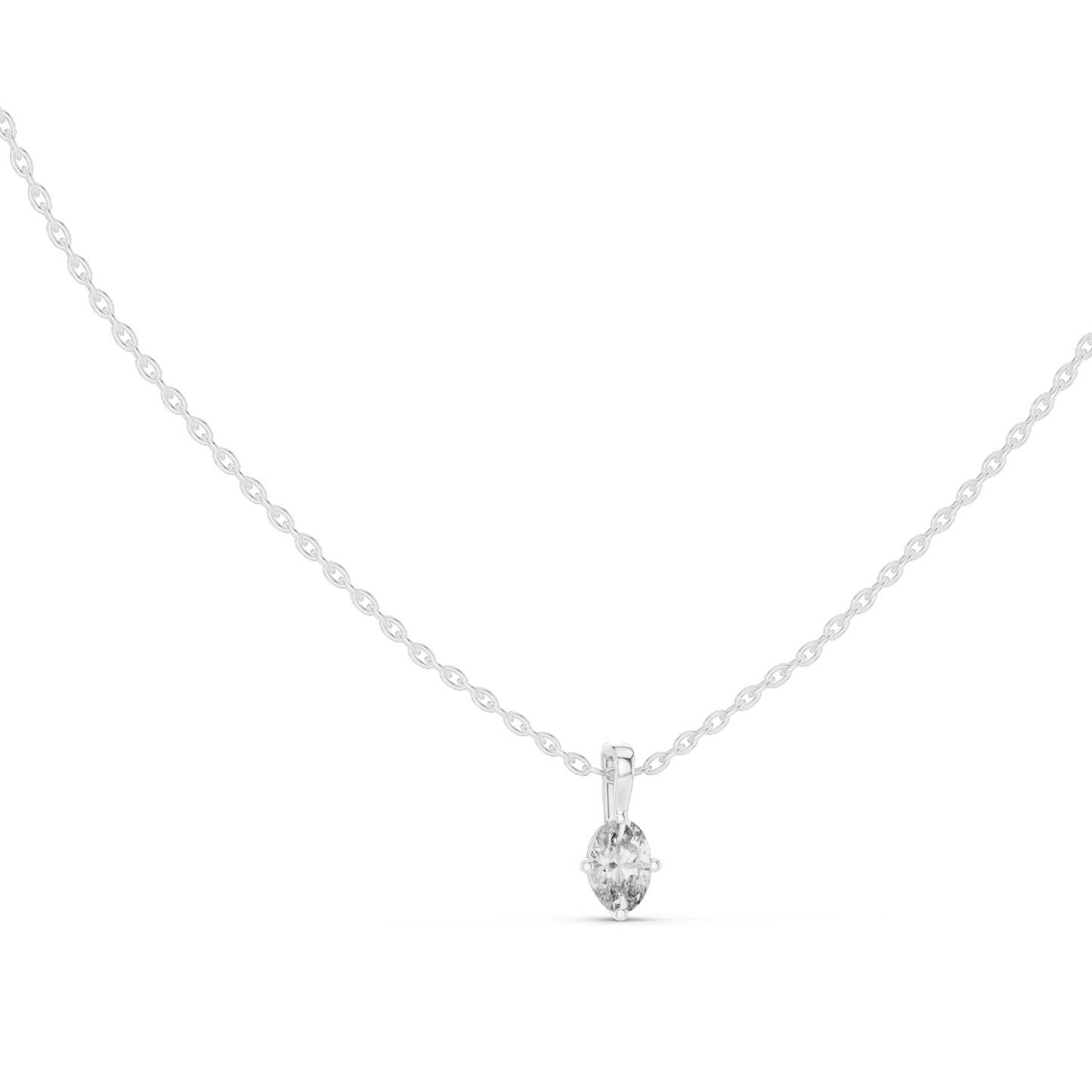 0.5 CT Lab-Created VVS-VS EF Marquise Cut Diamond Pendant Necklace | 18KT & 14KT Gold | Rose, Yellow, White Gold | Sustainable Fine Jewelry