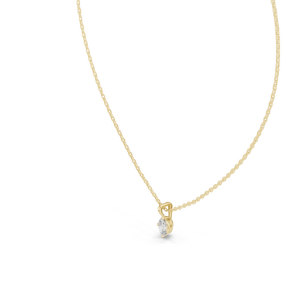 0.5 CT Lab-Created VVS-VS EF Marquise Cut Diamond Pendant Necklace | 18KT & 14KT Gold | Rose, Yellow, White Gold | Sustainable Fine Jewelry