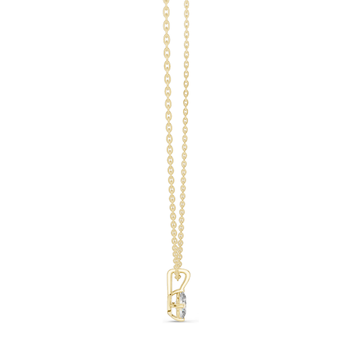 0.5 CT Lab-Created VVS-VS EF Marquise Cut Diamond Pendant Necklace | 18KT & 14KT Gold | Rose, Yellow, White Gold | Sustainable Fine Jewelry