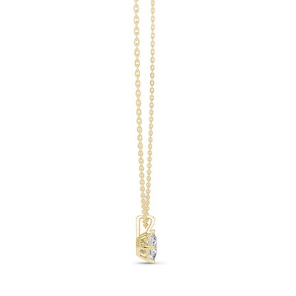 1 CT Lab-Grown VVS-VS EF Princess Cut Diamond Pendant Necklace | 18KT & 14KT Rose, Yellow, White Gold | Ethical Fine Jewelry