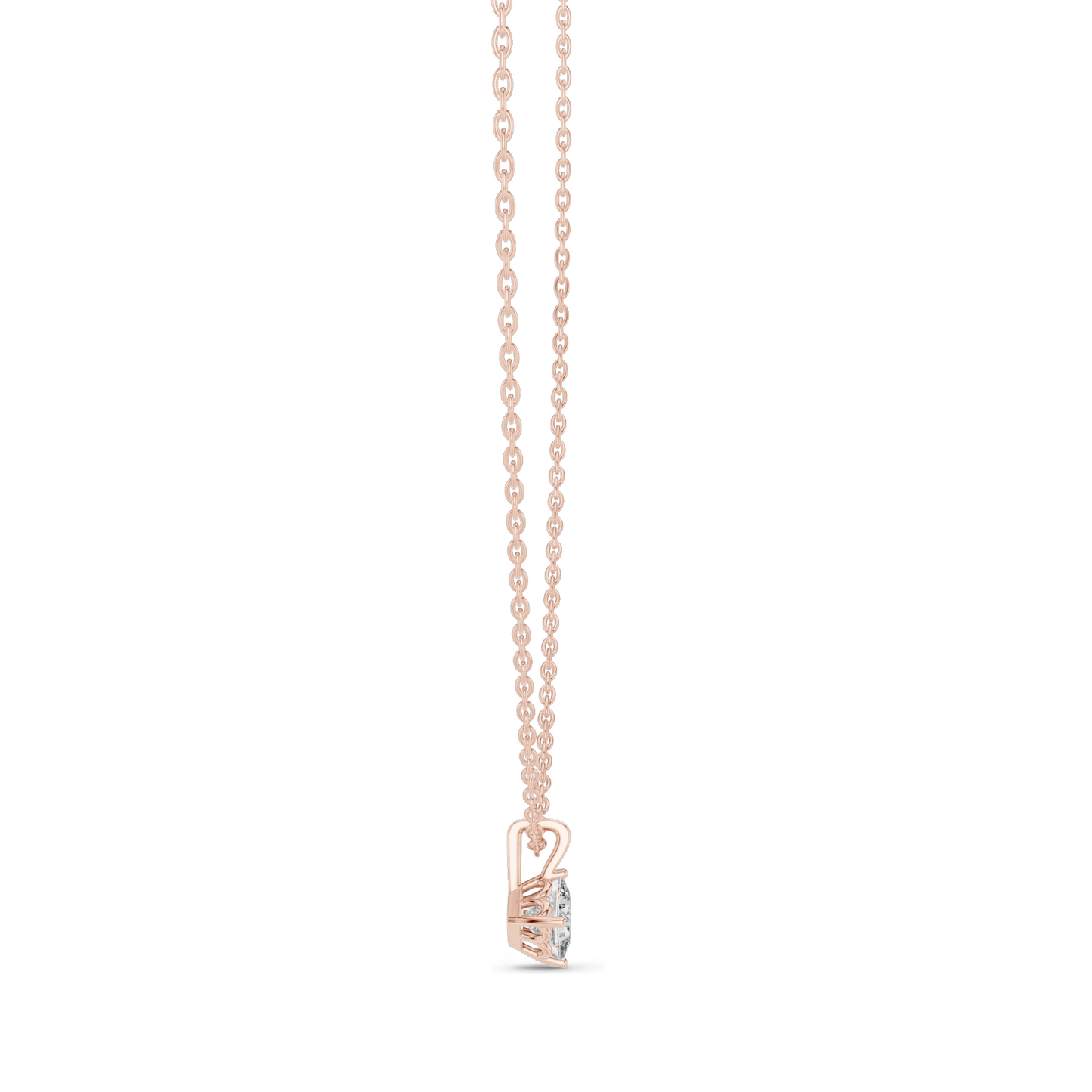 0.5 CT Lab-Created Diamond Necklace | VVS-VS EF CVD Diamonds | 18KT, 14KT Rose, Yellow, White Gold