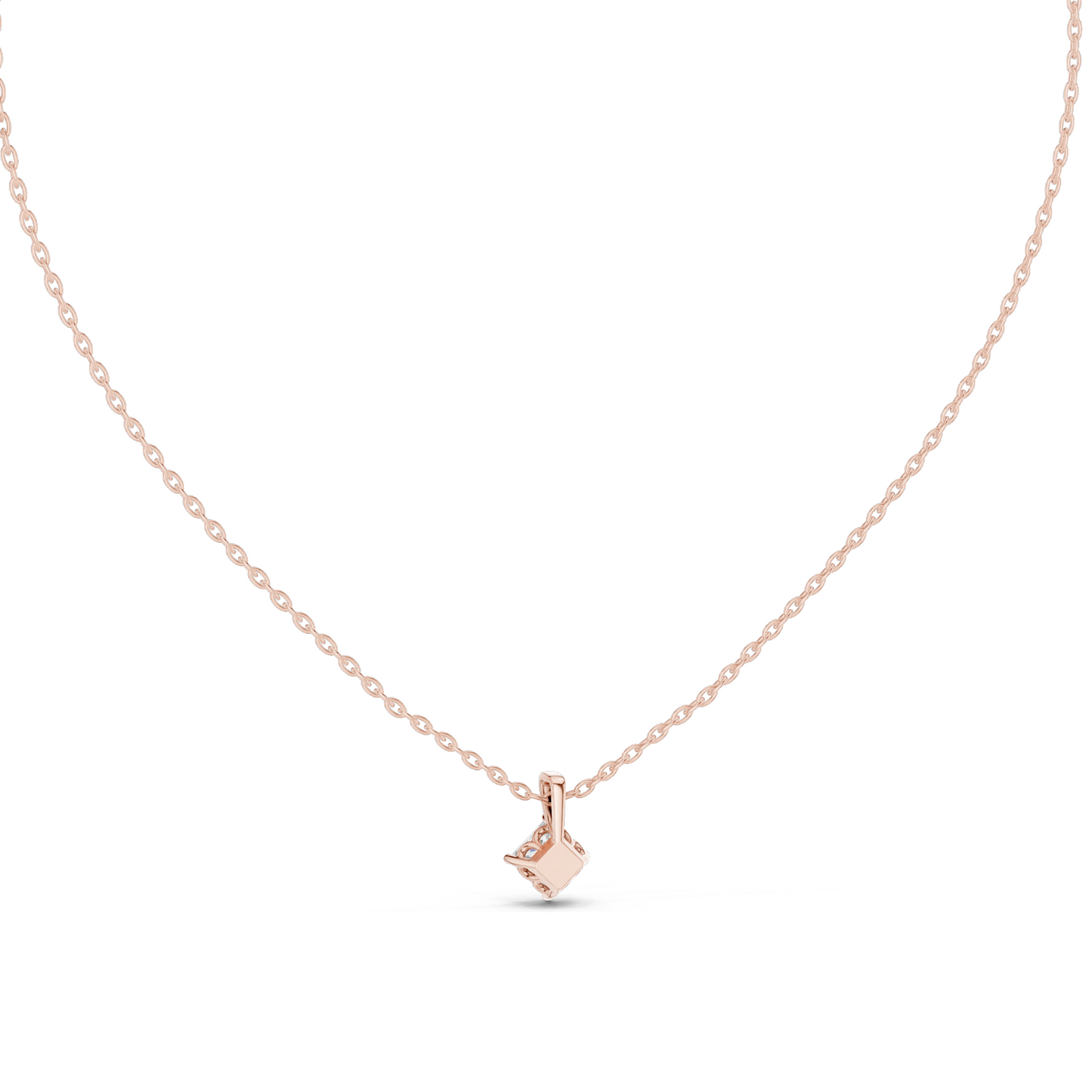 0.5 CT Lab-Created Diamond Necklace | VVS-VS EF CVD Diamonds | 18KT, 14KT Rose, Yellow, White Gold