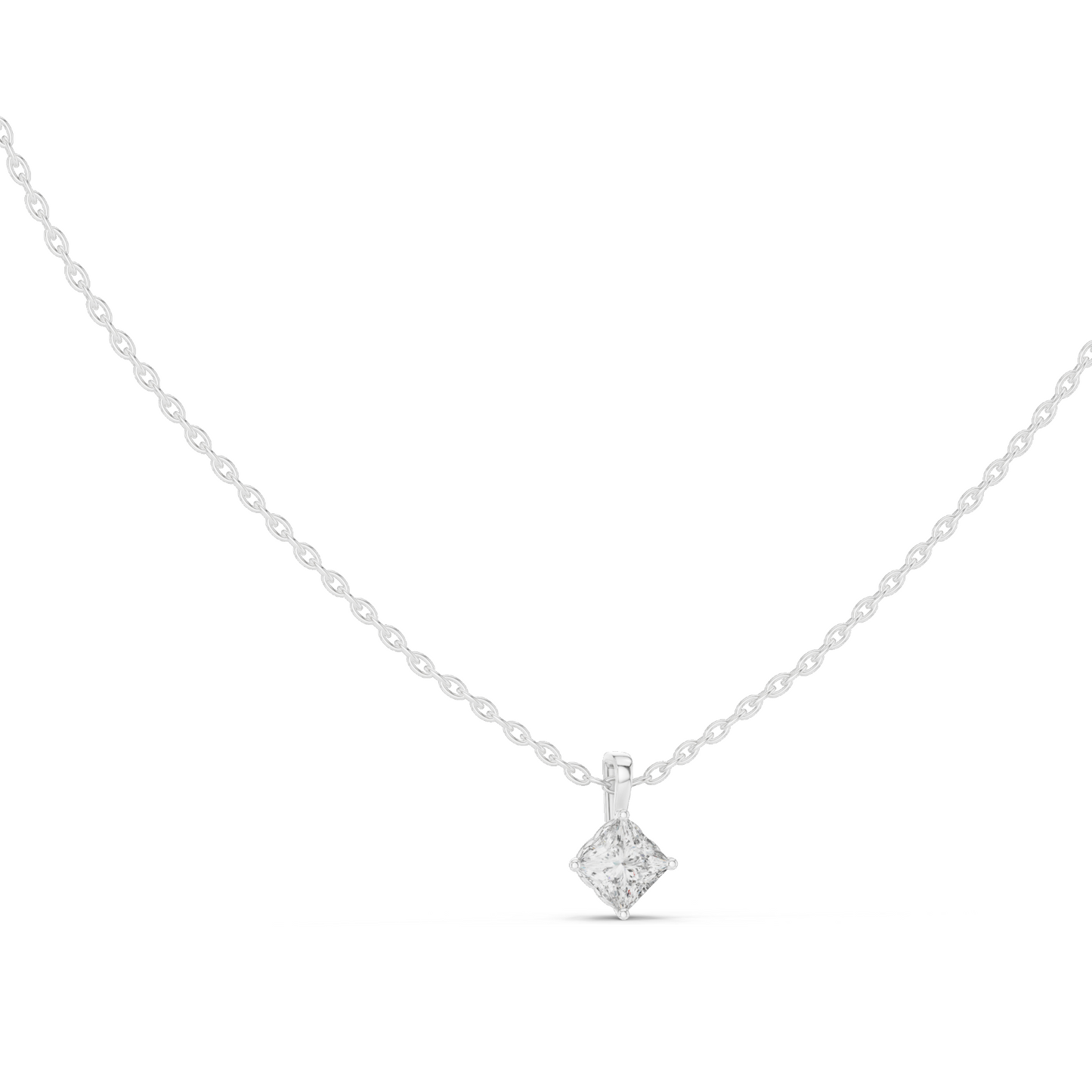 0.5 CT Lab-Created Diamond Necklace | VVS-VS EF CVD Diamonds | 18KT, 14KT Rose, Yellow, White Gold