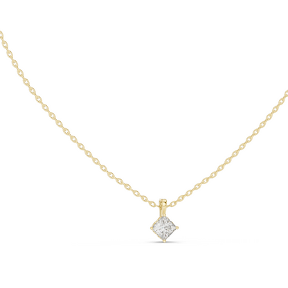 0.5 CT Lab-Created Diamond Necklace | VVS-VS EF CVD Diamonds | 18KT, 14KT Rose, Yellow, White Gold