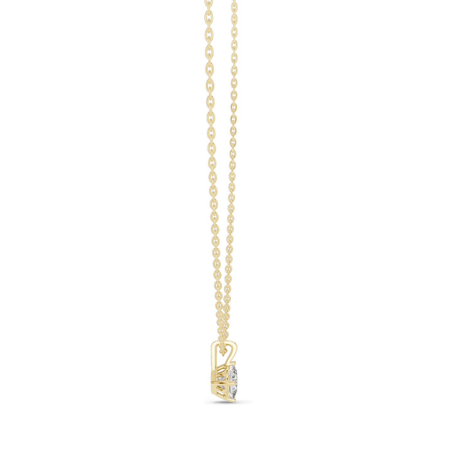 0.5 CT Lab-Created Diamond Necklace | VVS-VS EF CVD Diamonds | 18KT, 14KT Rose, Yellow, White Gold