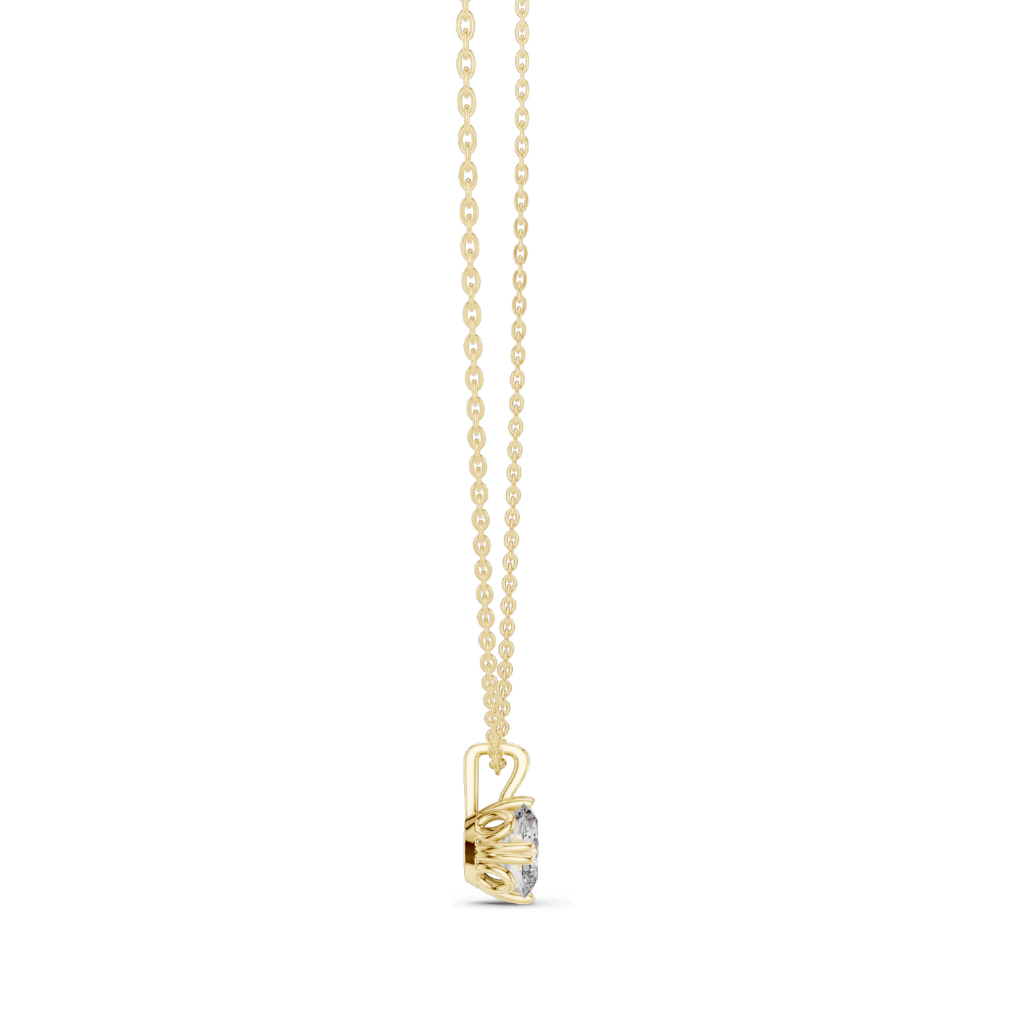 1 CT Lab-Created Diamond Necklace | VVS-VS EF CVD Diamond | 18KT, 14KT Gold | Rose, Yellow, White Gold Options