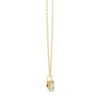 1 CT Lab-Created Diamond Necklace | VVS-VS EF CVD Diamond | 18KT, 14KT Gold | Rose, Yellow, White Gold Options