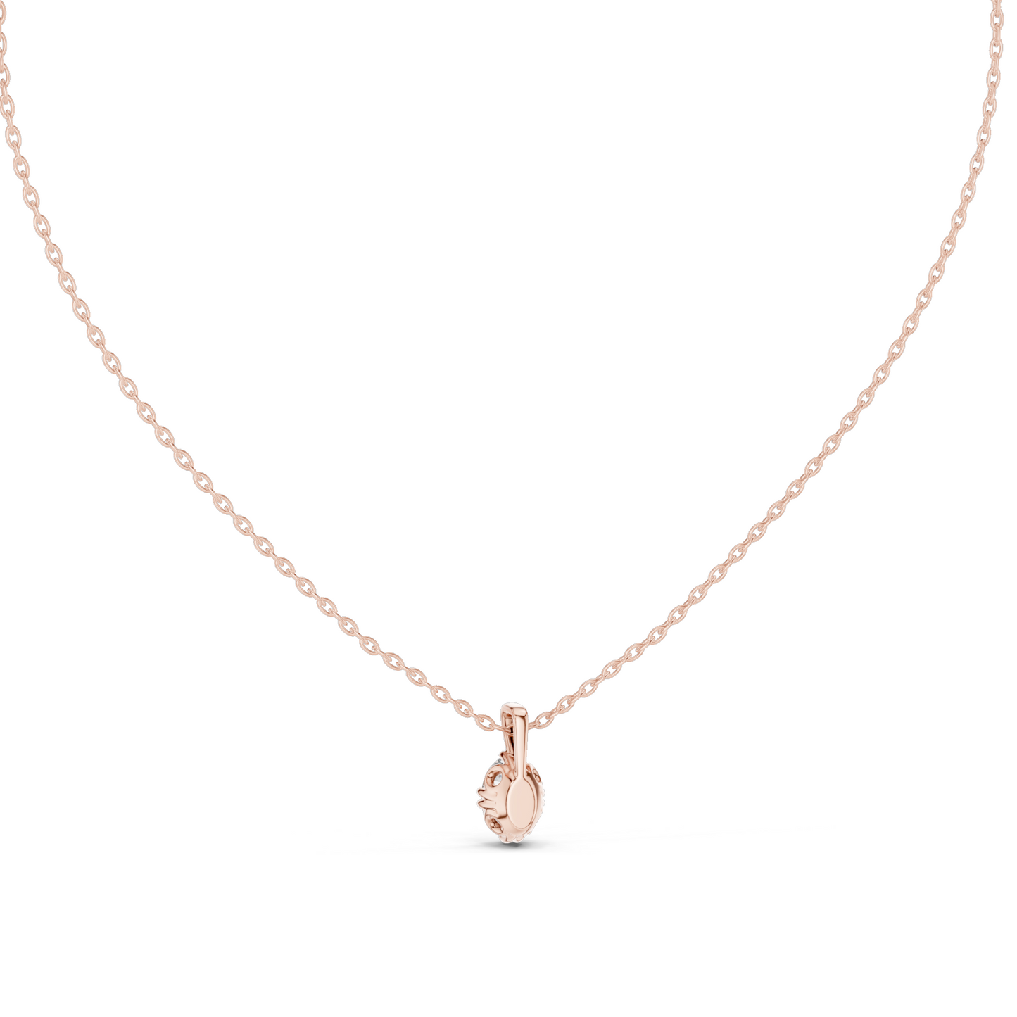 0.75 CT Lab-Grown VVS-VS EF Oval Cut Diamond Pendant Necklace | 18KT & 14KT Gold | Rose, Yellow & White Gold | Sustainable Fine Jewelry