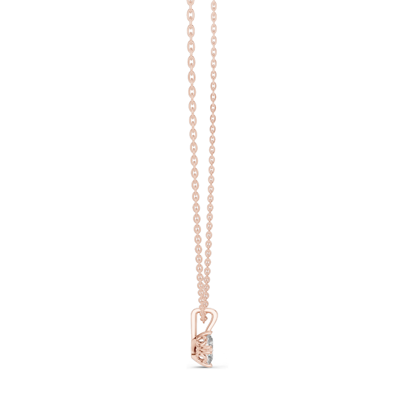 0.5 CT Lab-Created VVS-VS EF CVD Diamond Necklace | Pear Cut Diamonds | 18KT, 14KT, Rose, Yellow, White Gold
