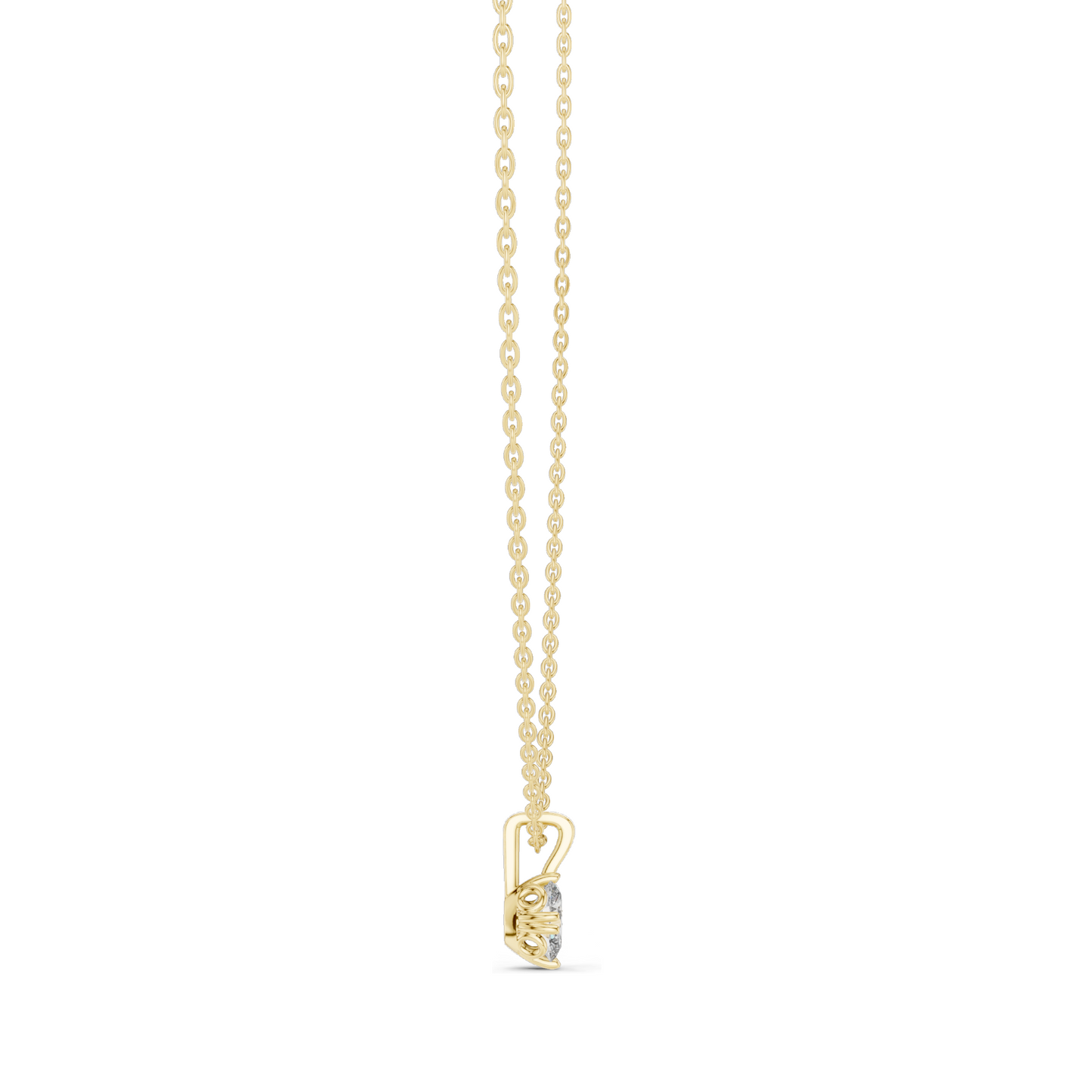 0.5 CT Lab-Created VVS-VS EF CVD Diamond Necklace | Pear Cut Diamonds | 18KT, 14KT, Rose, Yellow, White Gold