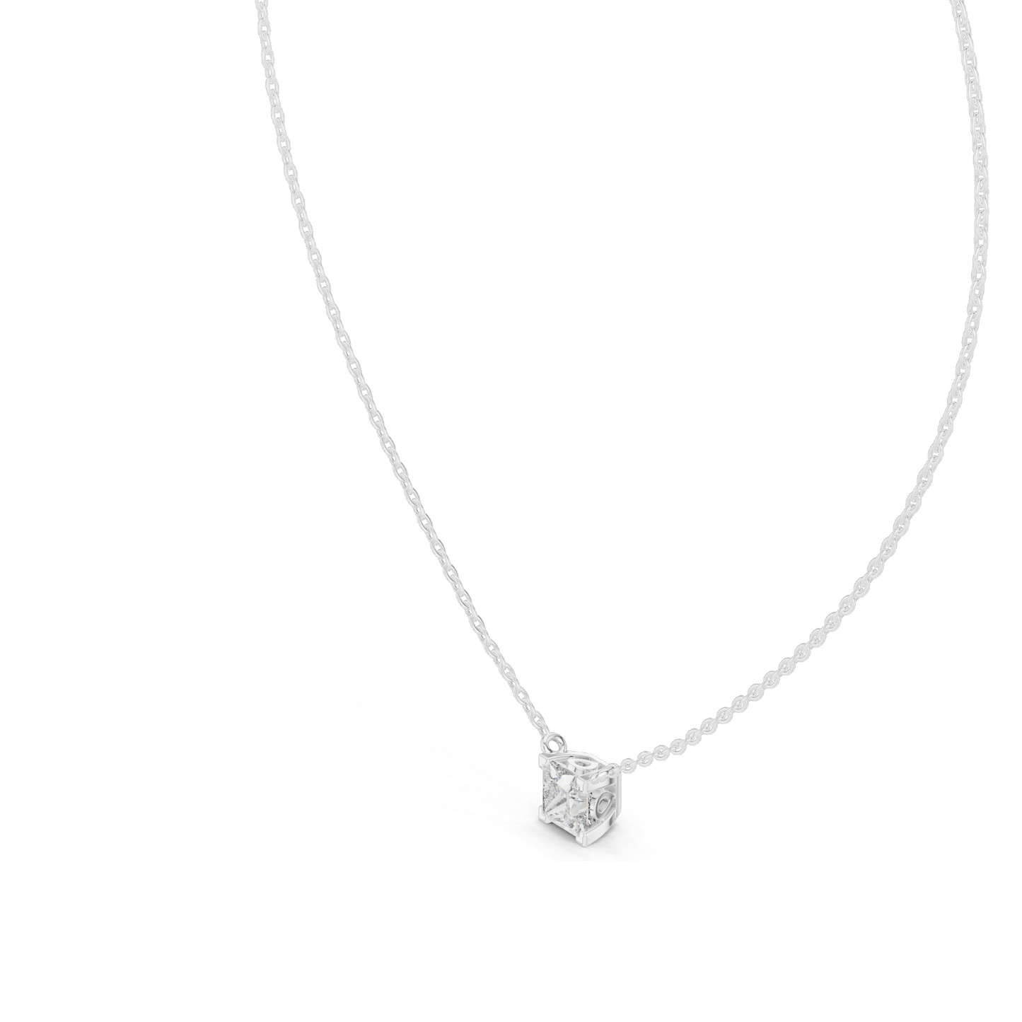 1 CT Lab-Grown VVS-VS EF CVD Cushion Cut Diamond Necklace | 18KT & 14KT Rose, Yellow, White Gold | Minimalist Luxury Pendant