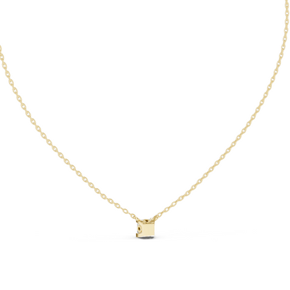 0.5 CT Princess Cut Lab-Created VVS-VS EF CVD Diamond Pendant Necklace | 18KT & 14KT | Rose, Yellow, White Gold | Minimalist Fine Jewelry