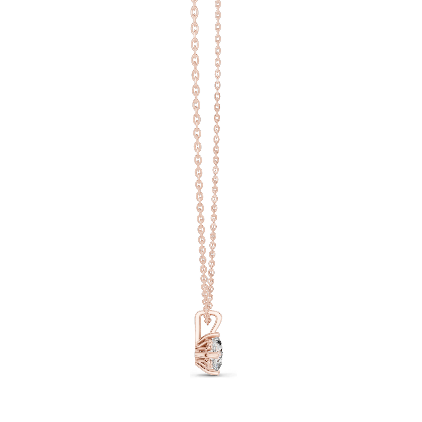 0.75 CT Lab-Created VVS-VS EF CVD Diamond Pendant Necklace | 18KT, 14KT, Rose, Yellow, White Gold | Fine Jewelry
