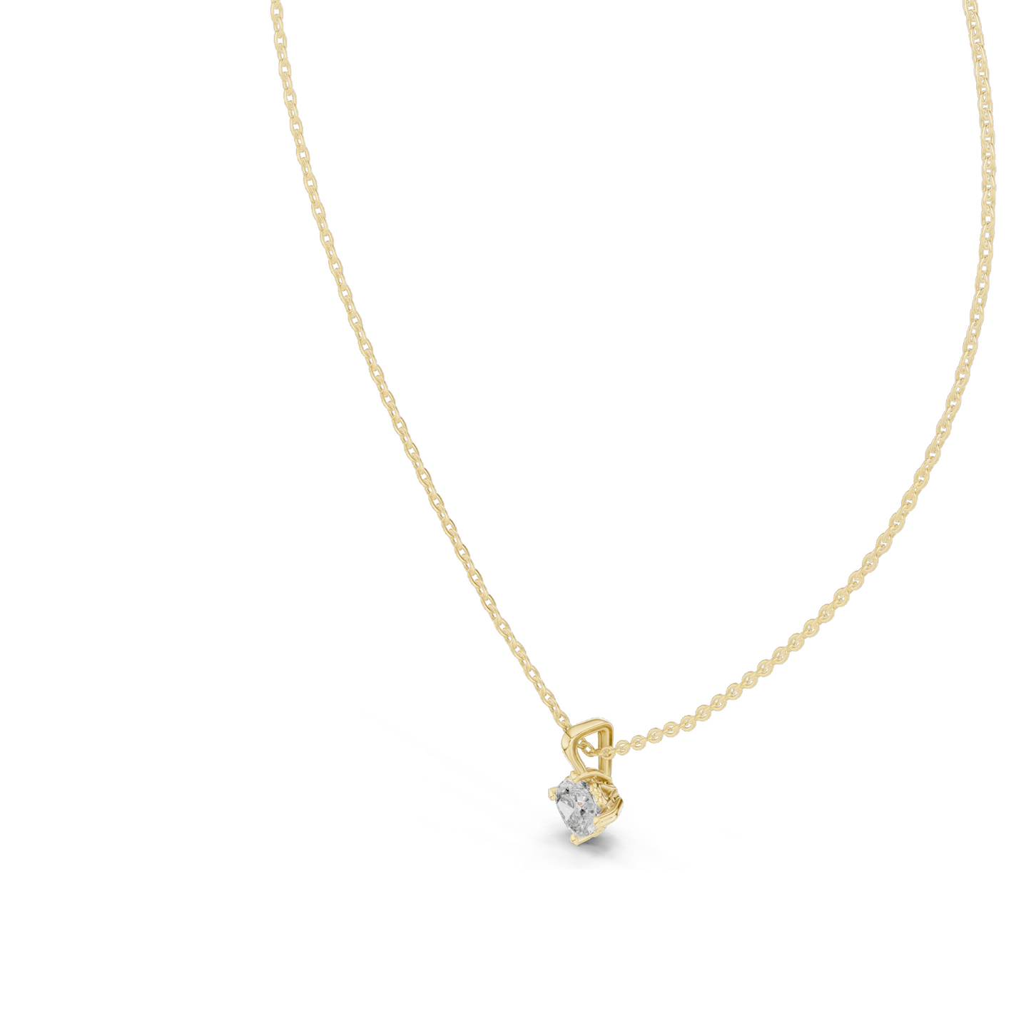 0.5 CT Lab-Created VVS-VS EF CVD Diamond Pendant Necklace | 18KT, 14KT, Rose, Yellow, White Gold | Luxury Fine Jewelry