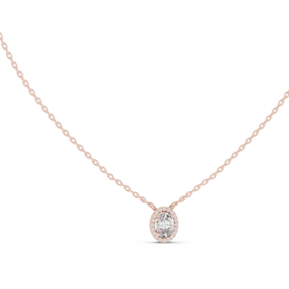 0.648 CT Lab-Created VVS-VS EF CVD Diamond Pendant Necklace | 18KT, 14KT Gold | Rose, Yellow, White Gold Options | Ethical Fine Jewelry