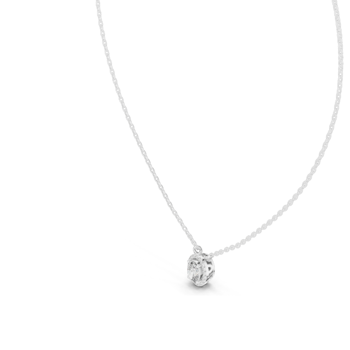 0.648 CT Lab-Created VVS-VS EF CVD Diamond Pendant Necklace | 18KT, 14KT Gold | Rose, Yellow, White Gold Options | Ethical Fine Jewelry