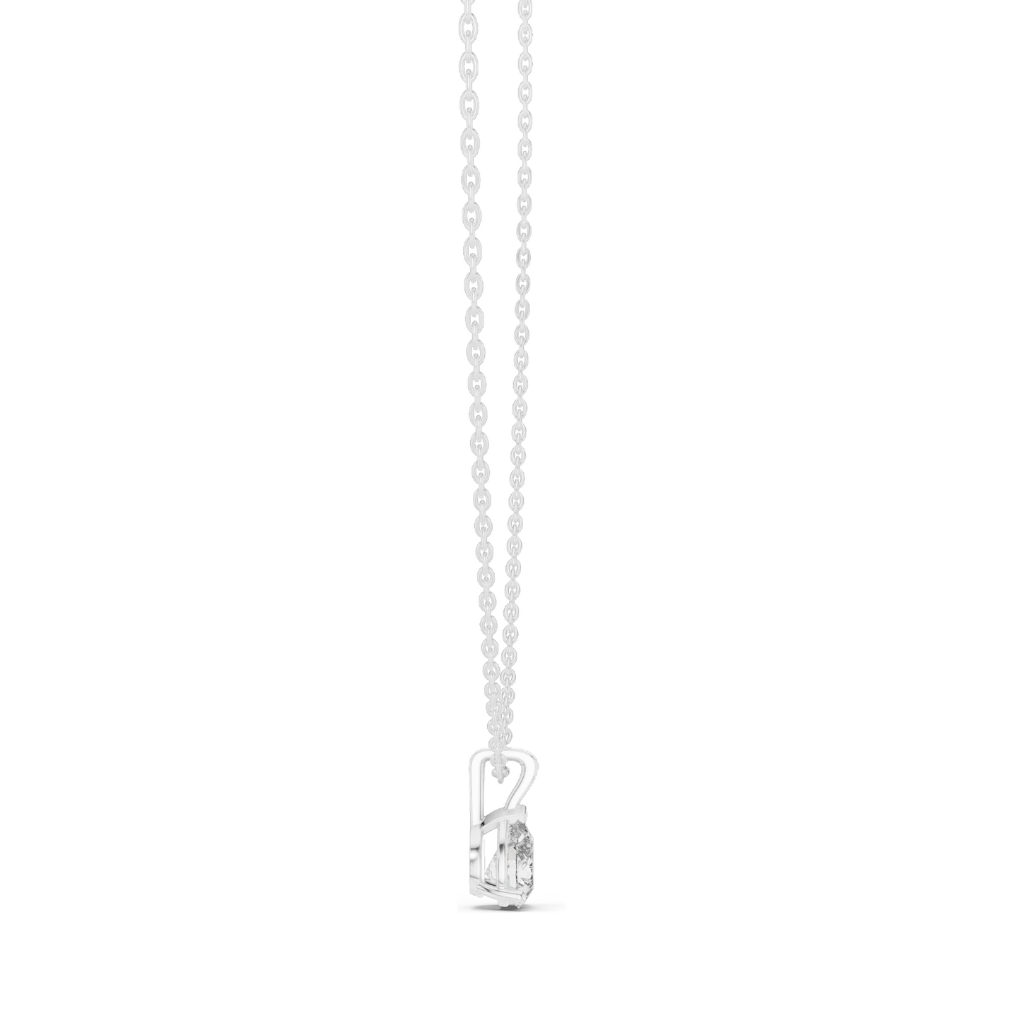 1 CT Lab-Created VVS-VS EF CVD Diamond Necklace | Pear Cut Diamond Pendant | 18KT, 14KT, Rose, Yellow, White Gold | Luxury Fine Jewelry