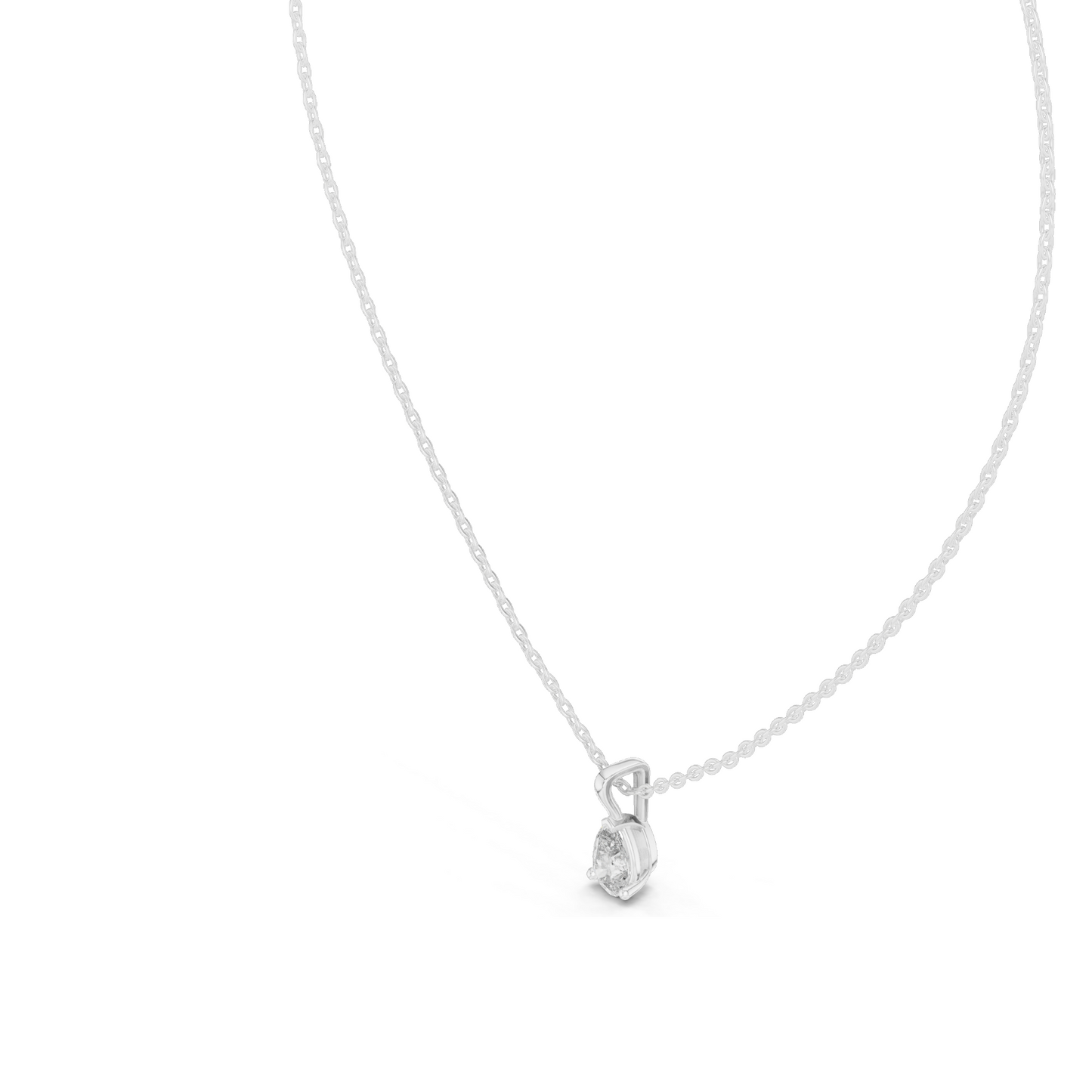0.75 CT Lab-Created VVS-VS EF CVD Diamond Necklace | Pear Cut Diamonds | 18KT, 14KT, Rose, Yellow, White Gold | Sustainable Fine Jewelry
