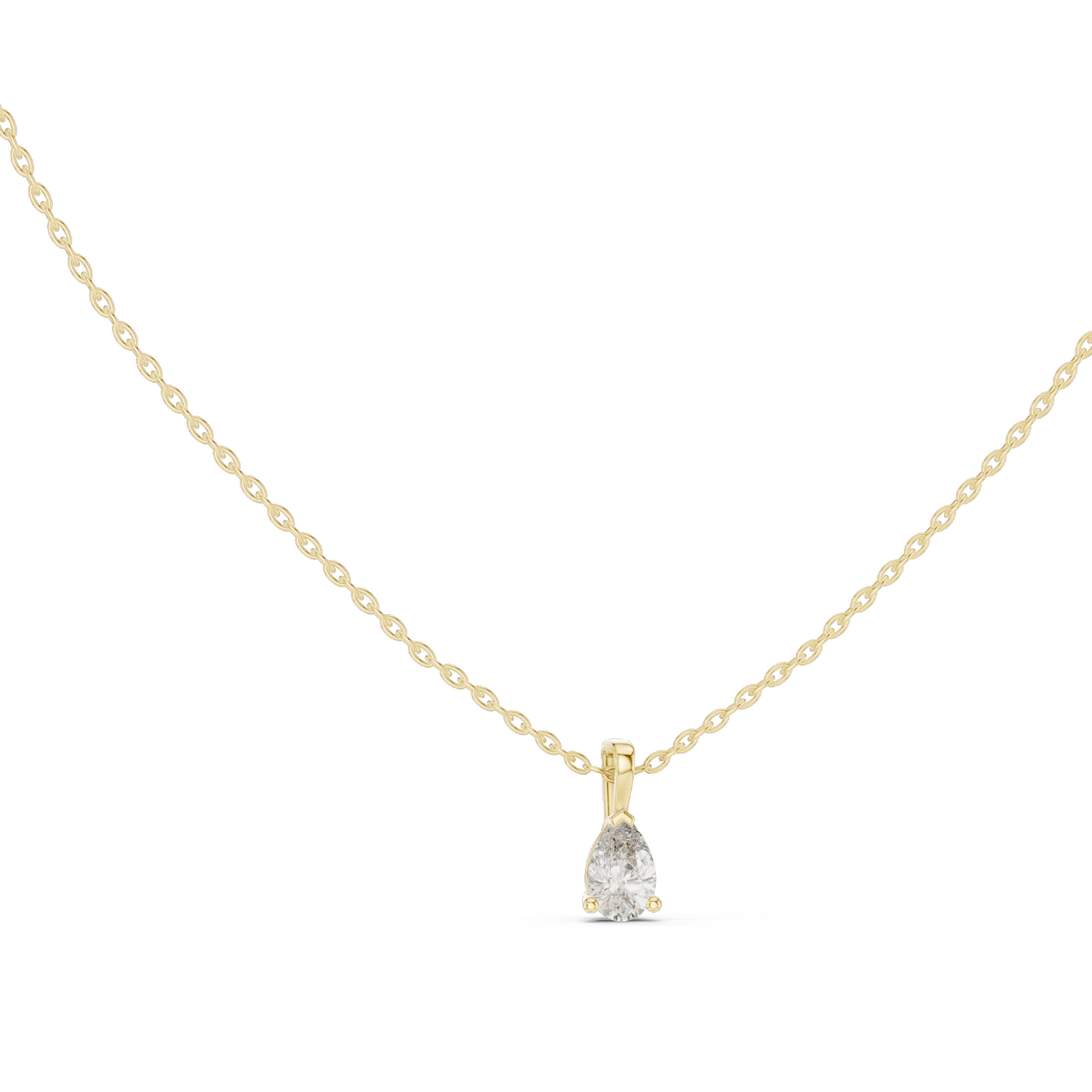 0.75 CT Lab-Created VVS-VS EF CVD Diamond Necklace | Pear Cut Diamonds | 18KT, 14KT, Rose, Yellow, White Gold | Sustainable Fine Jewelry
