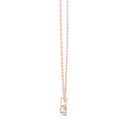 0.5 CT Pear Cut Lab Diamond Pendant Necklace | VVS-VS EF CVD Diamond | 18KT & 14KT Rose, Yellow, White Gold