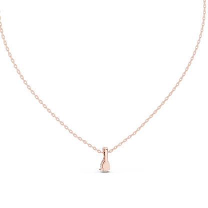 0.5 CT Pear Cut Lab Diamond Pendant Necklace | VVS-VS EF CVD Diamond | 18KT & 14KT Rose, Yellow, White Gold
