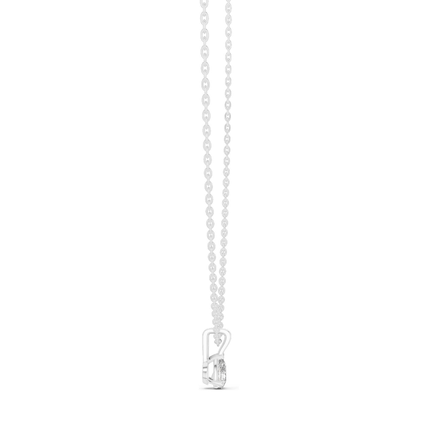 0.5 CT Pear Cut Lab Diamond Pendant Necklace | VVS-VS EF CVD Diamond | 18KT & 14KT Rose, Yellow, White Gold