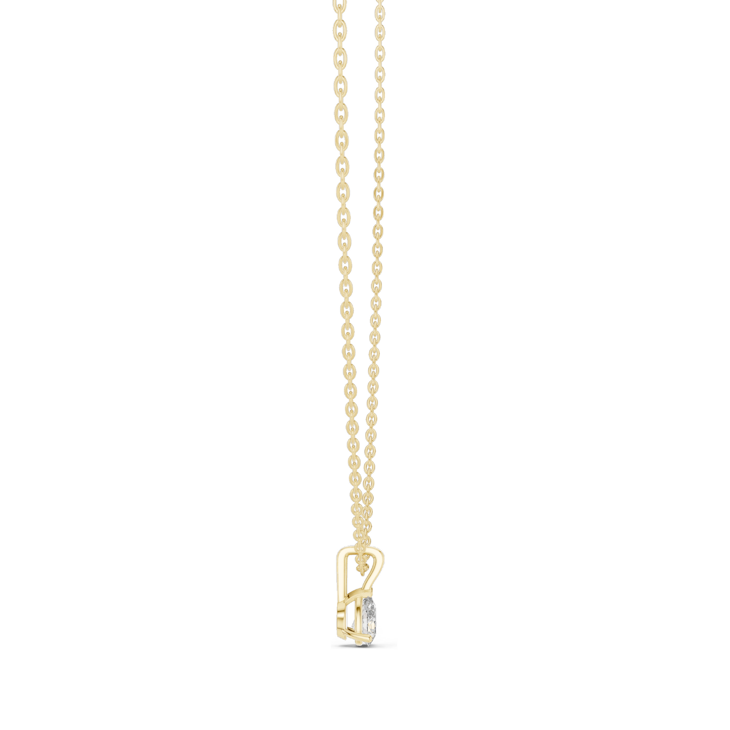 0.5 CT Pear Cut Lab Diamond Pendant Necklace | VVS-VS EF CVD Diamond | 18KT & 14KT Rose, Yellow, White Gold