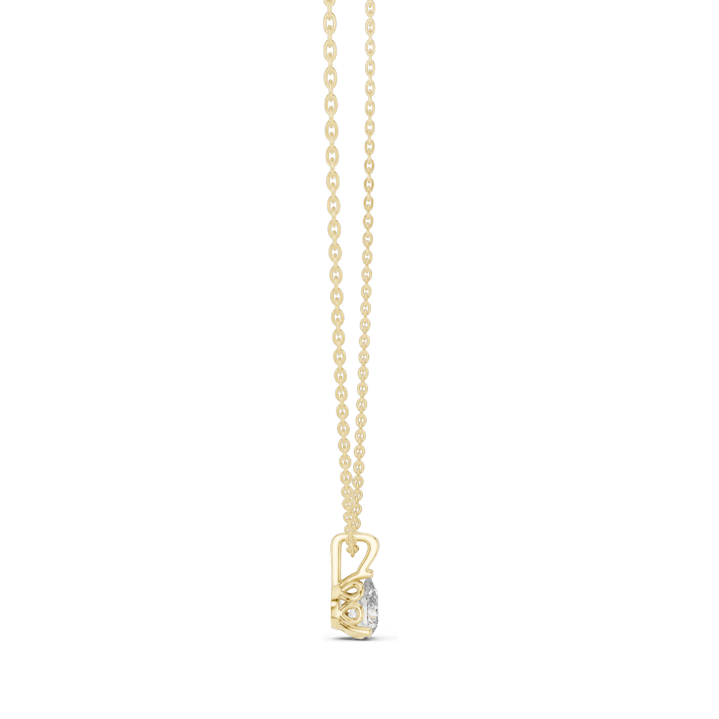 0.75 CT Lab-Created VVS-VS EF Diamond Necklace | Pear Cut | 18KT Gold in Rose, Yellow, White | Fine Jewelry