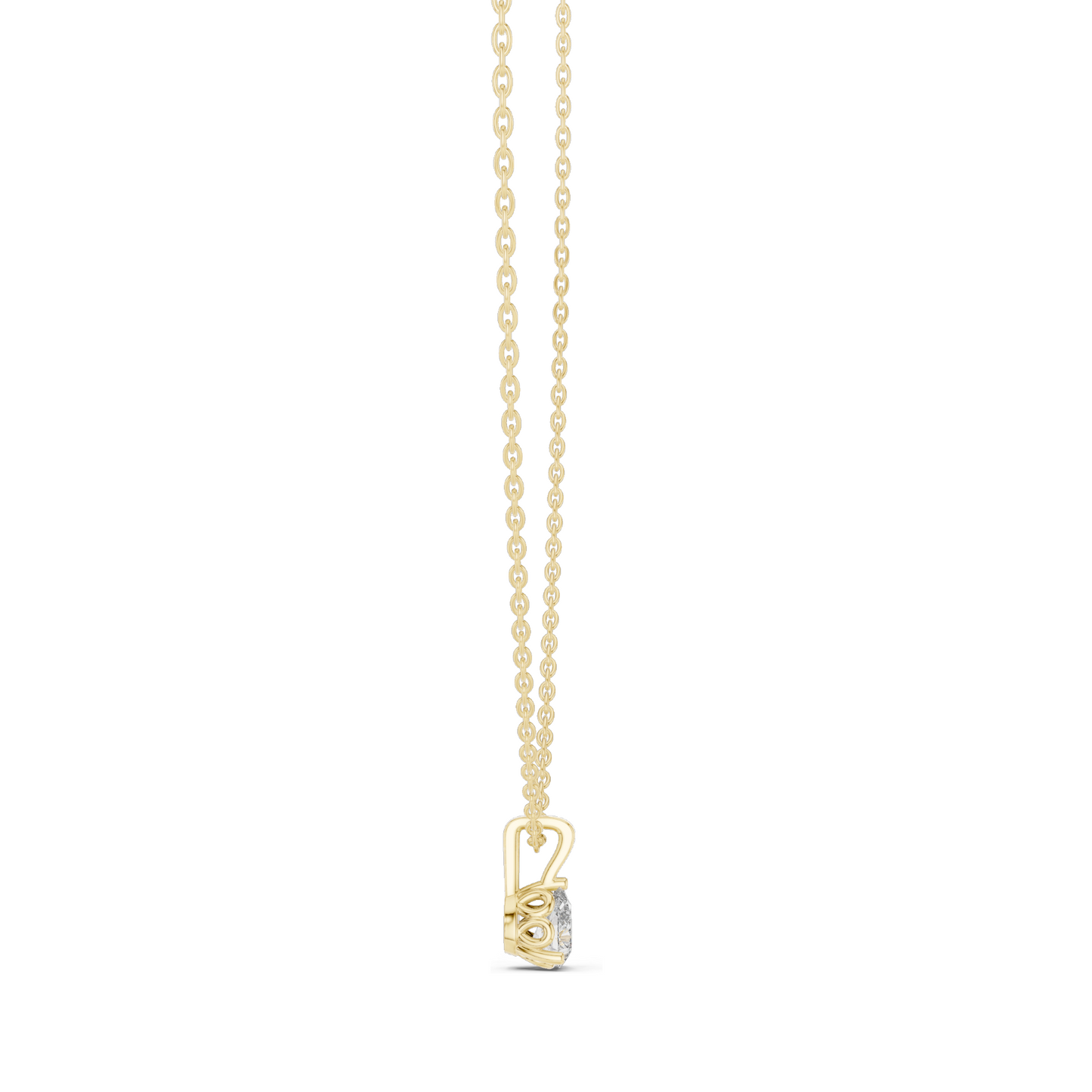 0.5 CT Lab-Created VVS-VS EF CVD Diamond Necklace | Elegant Pear Cut | 18KT, 14KT, Rose, Yellow, White Gold | Luxury Fine Jewelry