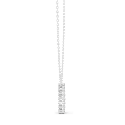 1.04 CT Lab VVS-VS EF CVD Diamond Teardrop Pendant Necklace | Pear Cluster Design | 18KT & 14KT Gold | Yellow, Rose, White Gold | Fine Jewelry for Women