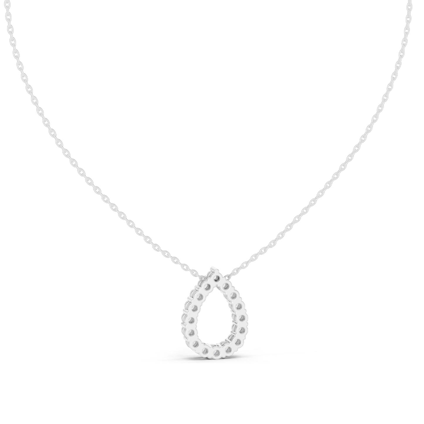 1.04 CT Lab VVS-VS EF CVD Diamond Teardrop Pendant Necklace | Pear Cluster Design | 18KT & 14KT Gold | Yellow, Rose, White Gold | Fine Jewelry for Women