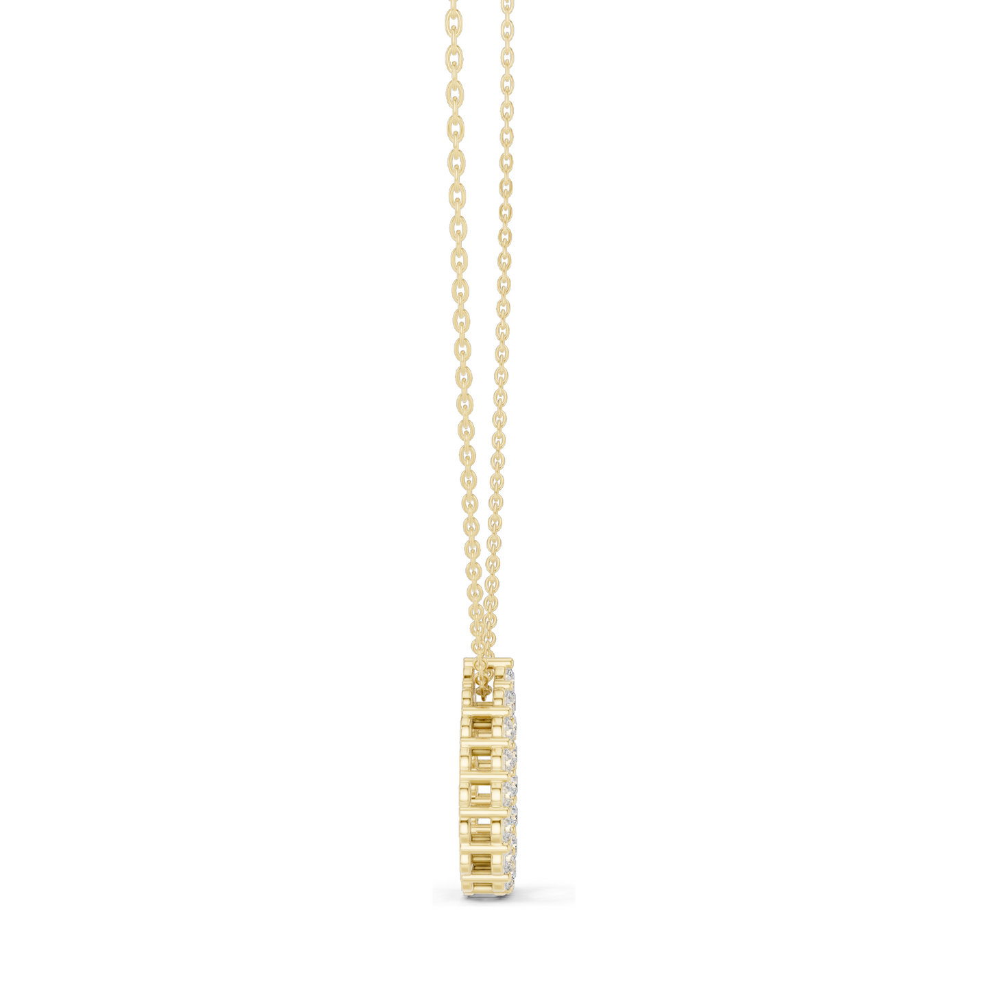 1.04 CT Lab VVS-VS EF CVD Diamond Teardrop Pendant Necklace | Pear Cluster Design | 18KT & 14KT Gold | Yellow, Rose, White Gold | Fine Jewelry for Women