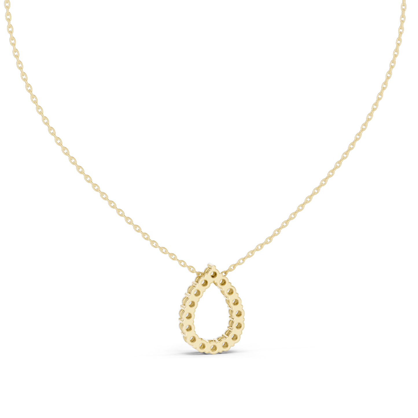 1.04 CT Lab VVS-VS EF CVD Diamond Teardrop Pendant Necklace | Pear Cluster Design | 18KT & 14KT Gold | Yellow, Rose, White Gold | Fine Jewelry for Women