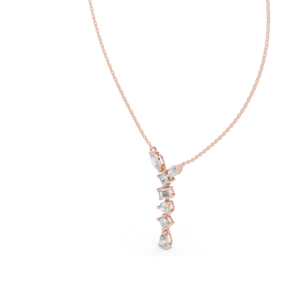 3.5 CT Lab-Created VVS-VS EF CVD Diamond Necklace | 18KT, 14KT, Rose, Yellow, White Gold | Luxury Fine Jewelry