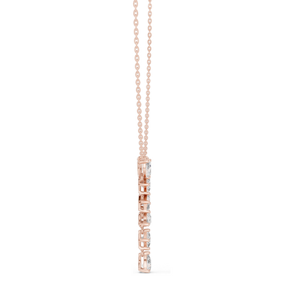 3.5 CT Lab-Created VVS-VS EF CVD Diamond Necklace | 18KT, 14KT, Rose, Yellow, White Gold | Luxury Fine Jewelry