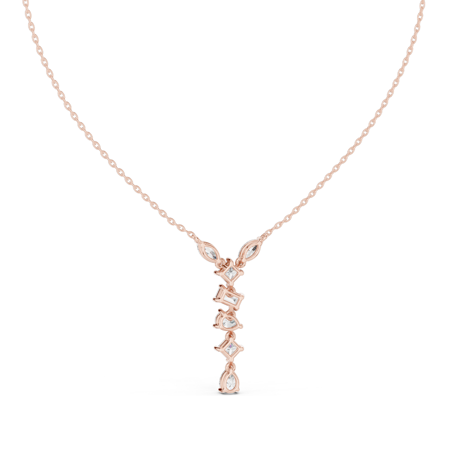 3.5 CT Lab-Created VVS-VS EF CVD Diamond Necklace | 18KT, 14KT, Rose, Yellow, White Gold | Luxury Fine Jewelry