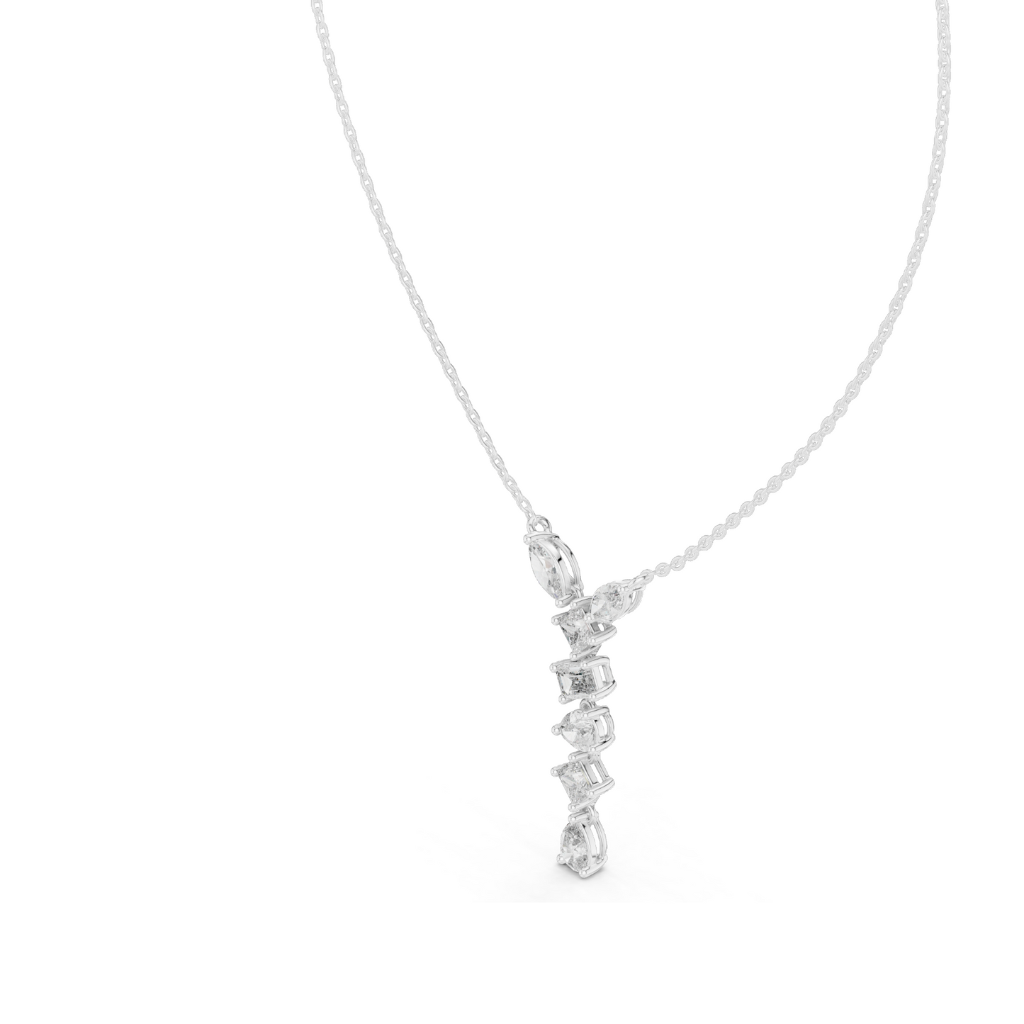3.5 CT Lab-Created VVS-VS EF CVD Diamond Necklace | 18KT, 14KT, Rose, Yellow, White Gold | Luxury Fine Jewelry