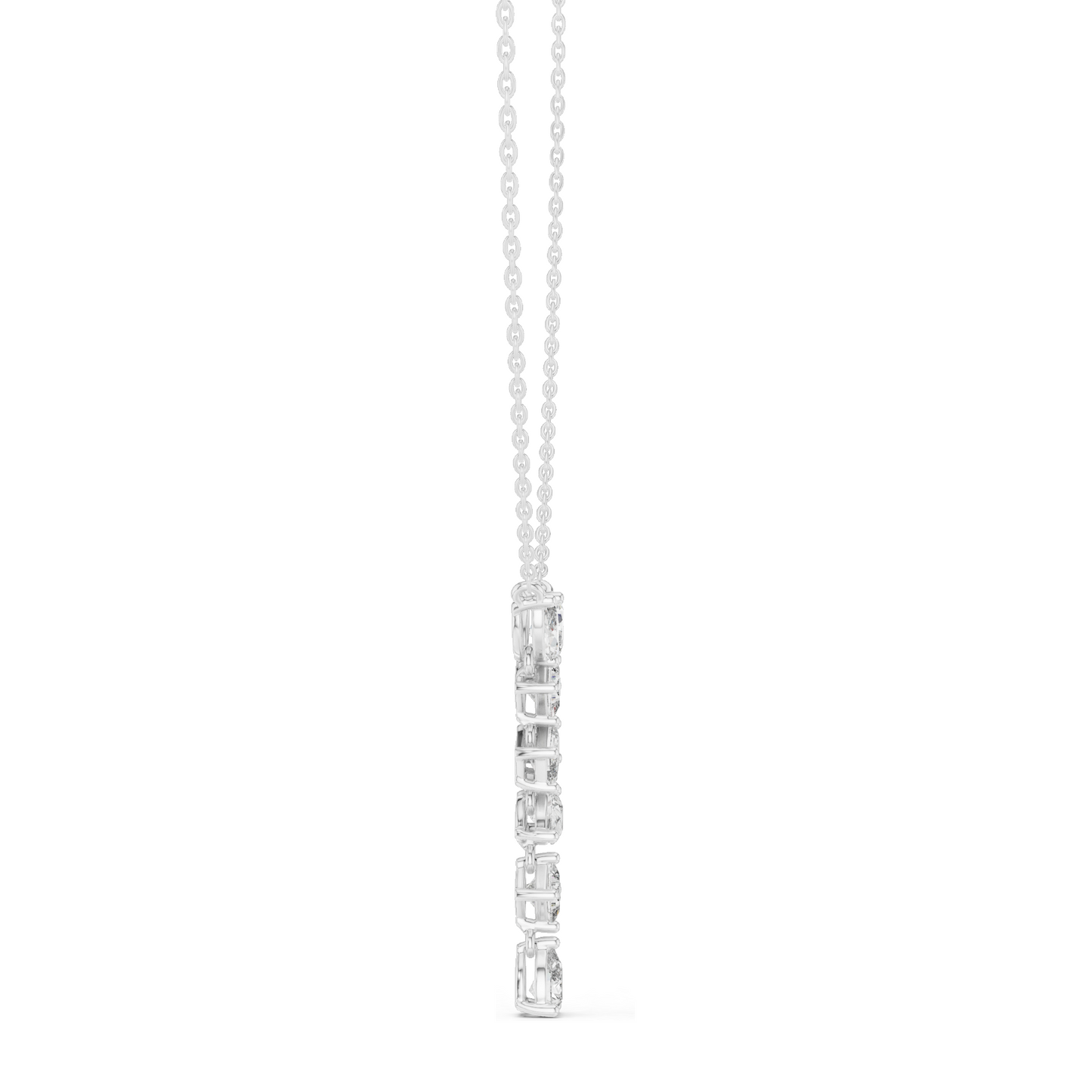 3.5 CT Lab-Created VVS-VS EF CVD Diamond Necklace | 18KT, 14KT, Rose, Yellow, White Gold | Luxury Fine Jewelry