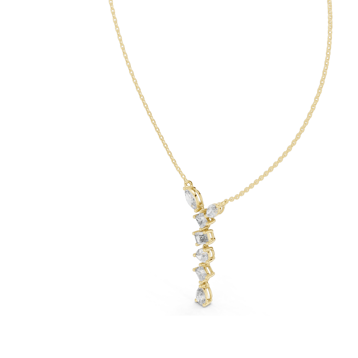 3.5 CT Lab-Created VVS-VS EF CVD Diamond Necklace | 18KT, 14KT, Rose, Yellow, White Gold | Luxury Fine Jewelry