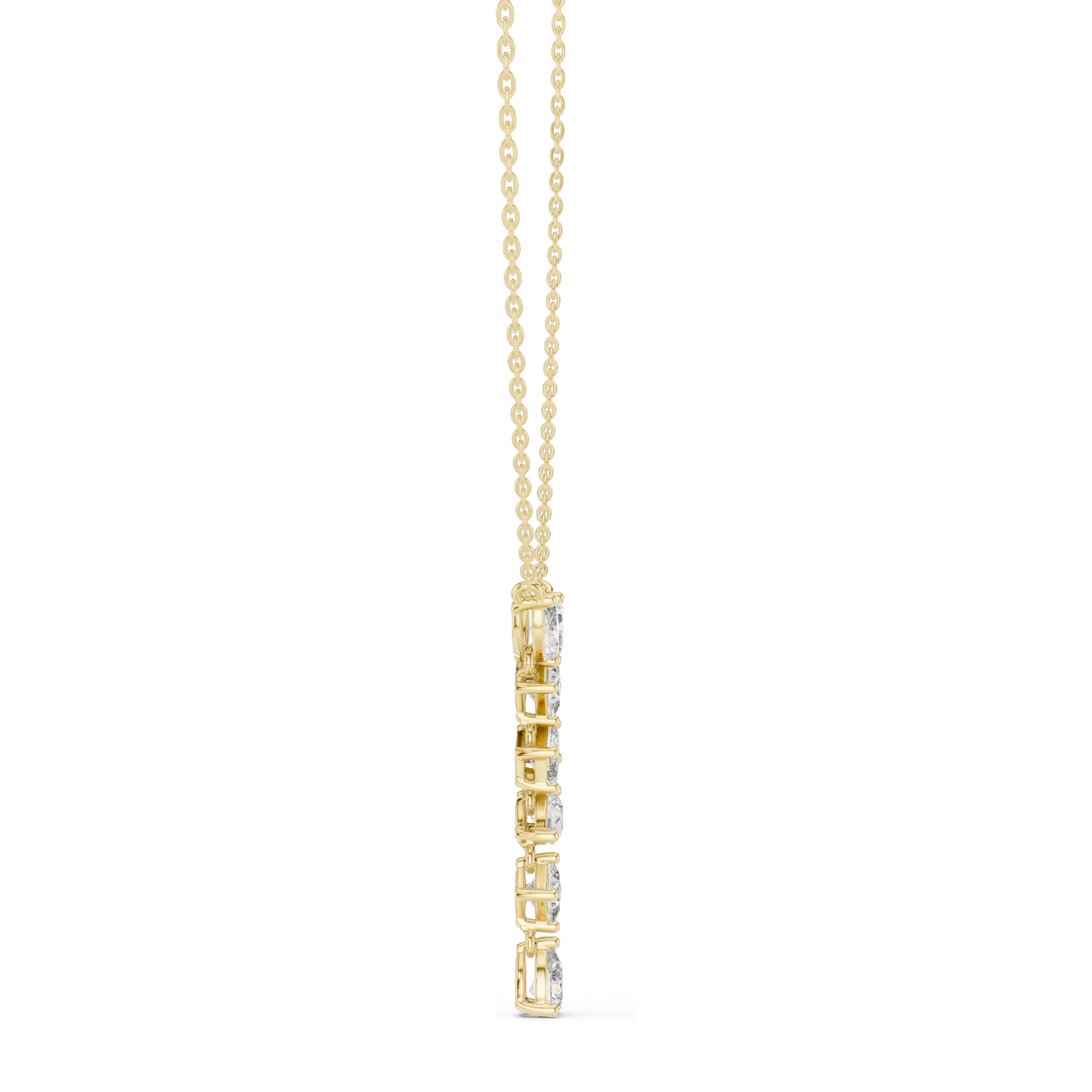 3.5 CT Lab-Created VVS-VS EF CVD Diamond Necklace | 18KT, 14KT, Rose, Yellow, White Gold | Luxury Fine Jewelry