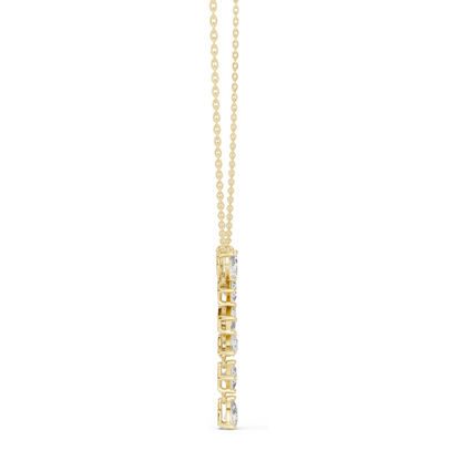 3.5 CT Lab-Created VVS-VS EF CVD Diamond Necklace | 18KT, 14KT, Rose, Yellow, White Gold | Luxury Fine Jewelry