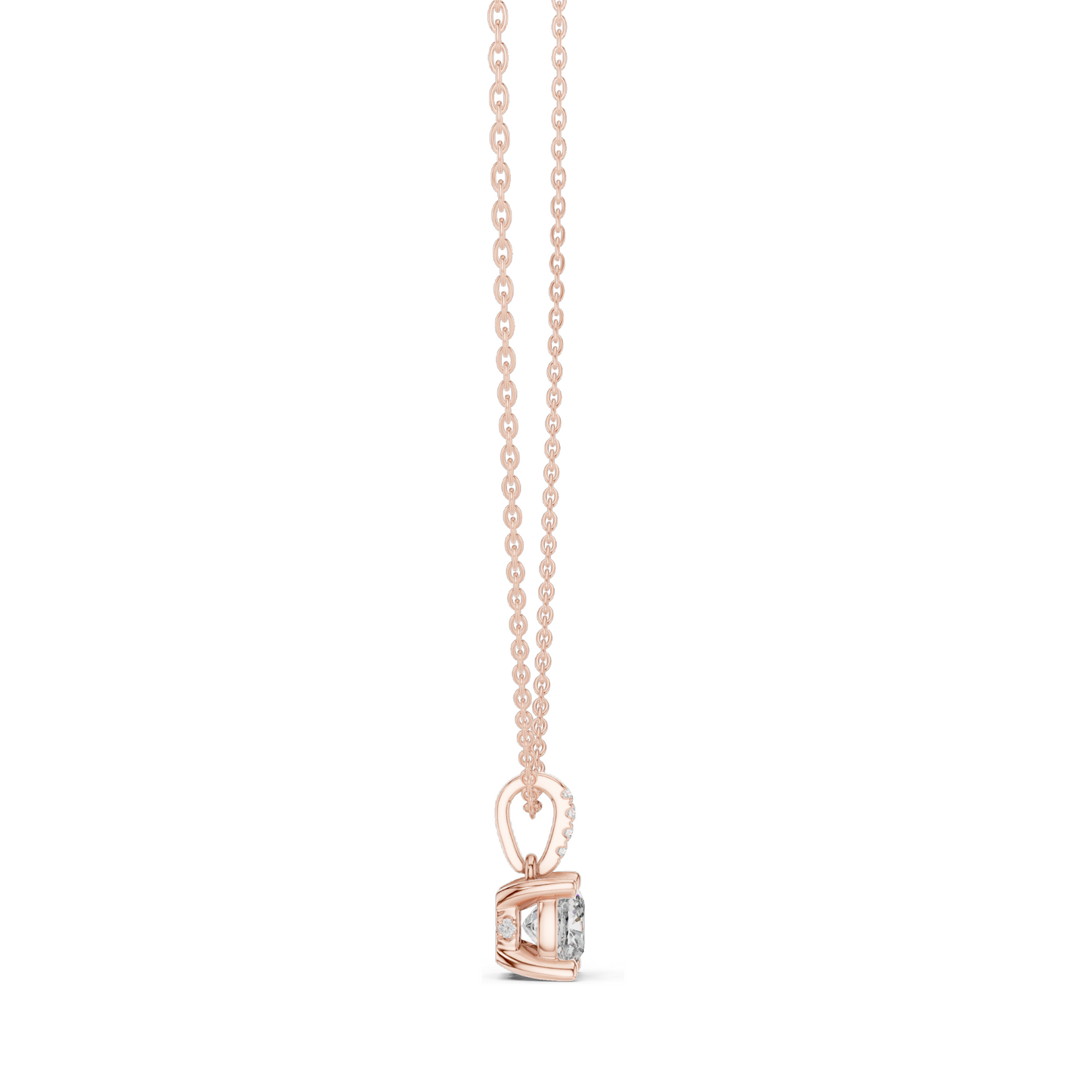 1.576 CT Lab-Created VVS-VS EF Diamond Pendant Necklace | Available in 18KT, 14KT Rose, Yellow, White Gold