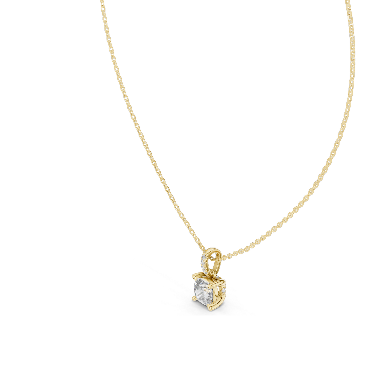 1.576 CT Lab-Created VVS-VS EF Diamond Pendant Necklace | Available in 18KT, 14KT Rose, Yellow, White Gold
