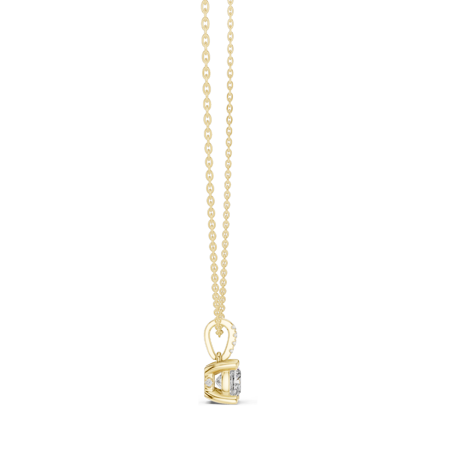 1.576 CT Lab-Created VVS-VS EF Diamond Pendant Necklace | Available in 18KT, 14KT Rose, Yellow, White Gold