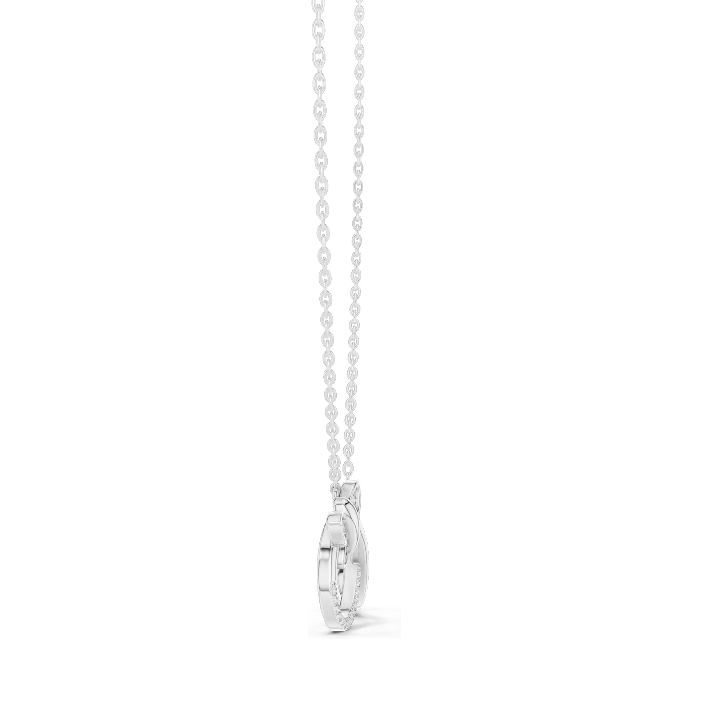 0.252 CT Lab-Created VVS-VS EF CVD Diamond Necklace | Infinity Butterfly Design | 18KT, 14KT, Rose, Yellow, White Gold