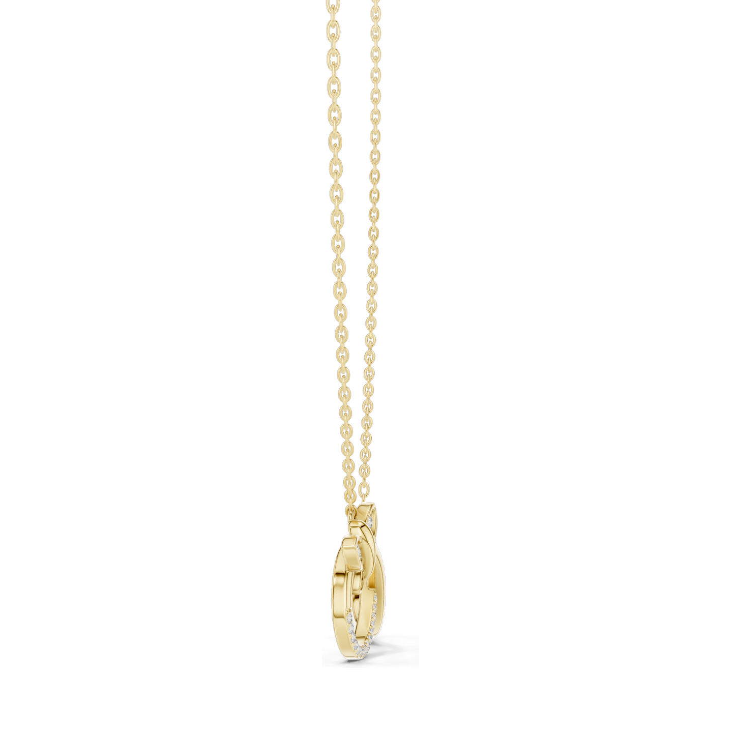 0.252 CT Lab-Created VVS-VS EF CVD Diamond Necklace | Infinity Butterfly Design | 18KT, 14KT, Rose, Yellow, White Gold