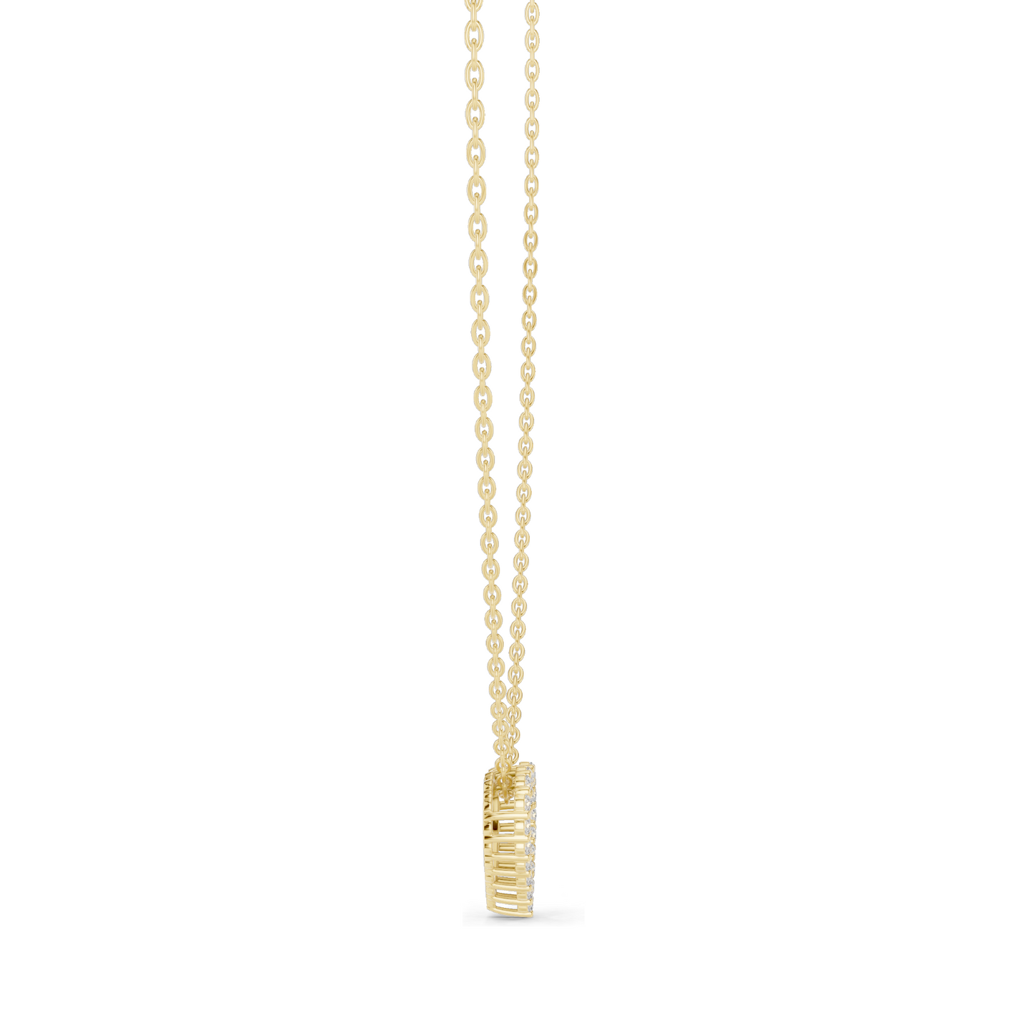 0.24 CT Lab-Created Round Diamond Heart Necklace | VVS-VS EF CVD Diamonds | 18KT & 14KT Gold | Rose, Yellow, White Gold | Dainty Fine Jewelry for Women