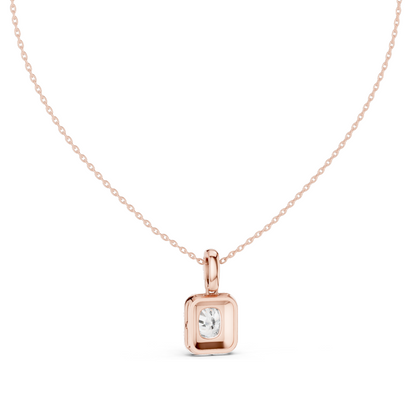 3.77 CT Lab-Created Cushion Cut VVS-VS EF Diamond Pendant Necklace | CVD Halo Design | 18KT & 14KT Gold in Rose, Yellow, White | Luxury Jewelry